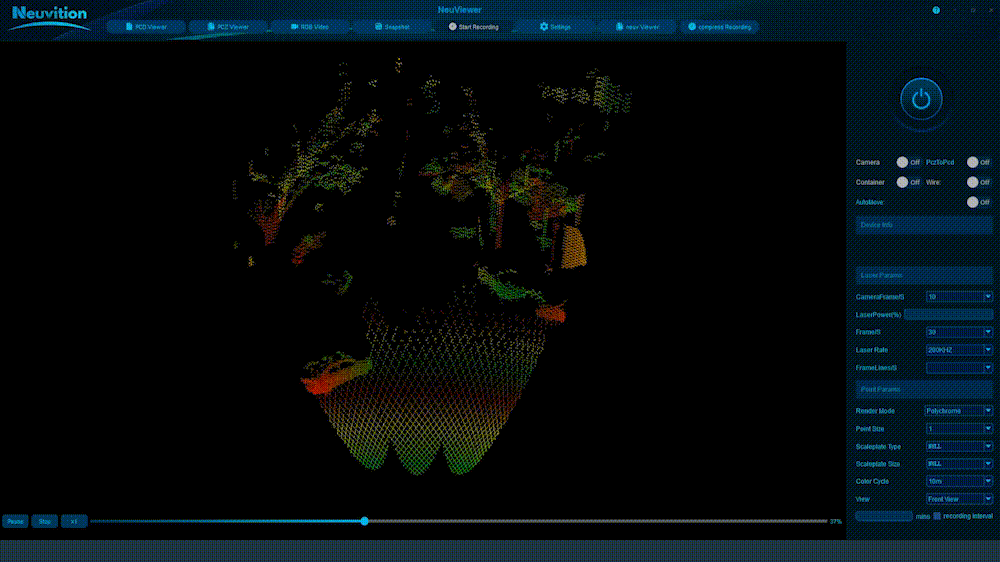 Neuvition lidar point cloud