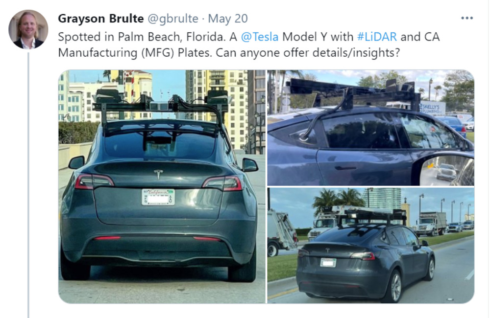  Tesla testing Luminar’s LiDAR